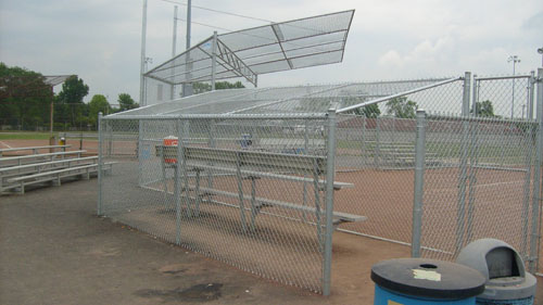 bedford fence commerical chainlink baseball field fence enclosures